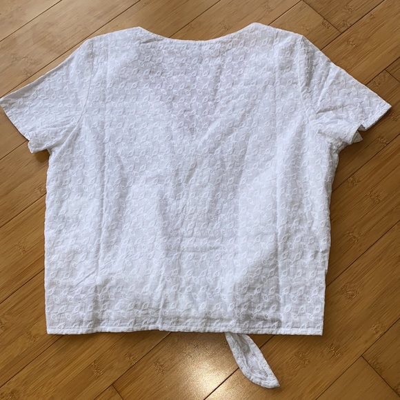 NWOT Roxy XS White cotton summer tie top - Picture 5 of 6